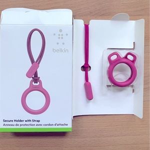 NWT Belkin Secure Holder with Strap for AirTag in pink
